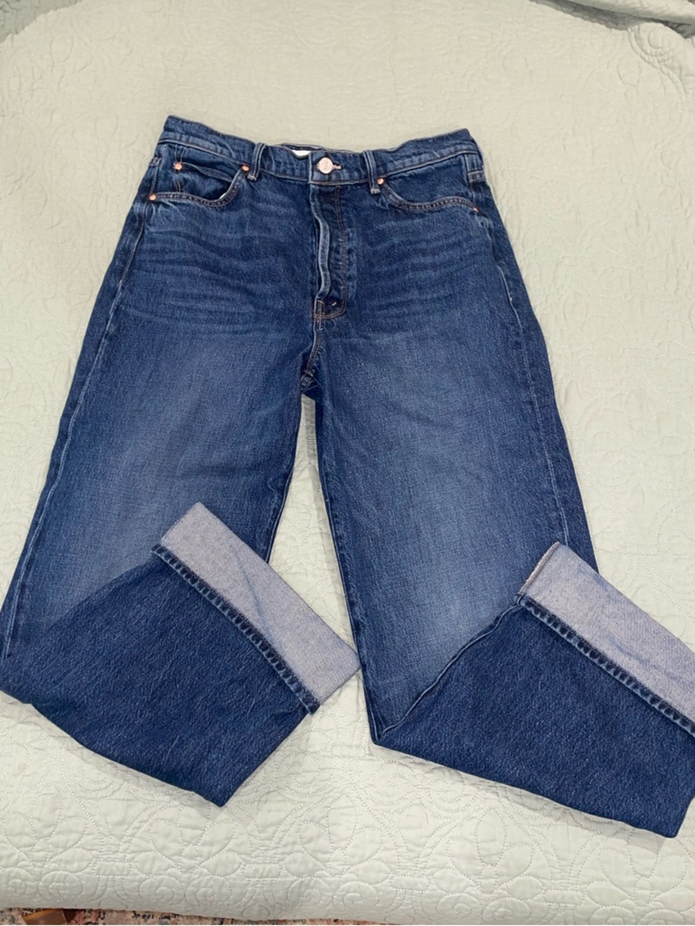MOTHER Lil Spitfire Jeans with Cuffed Hem